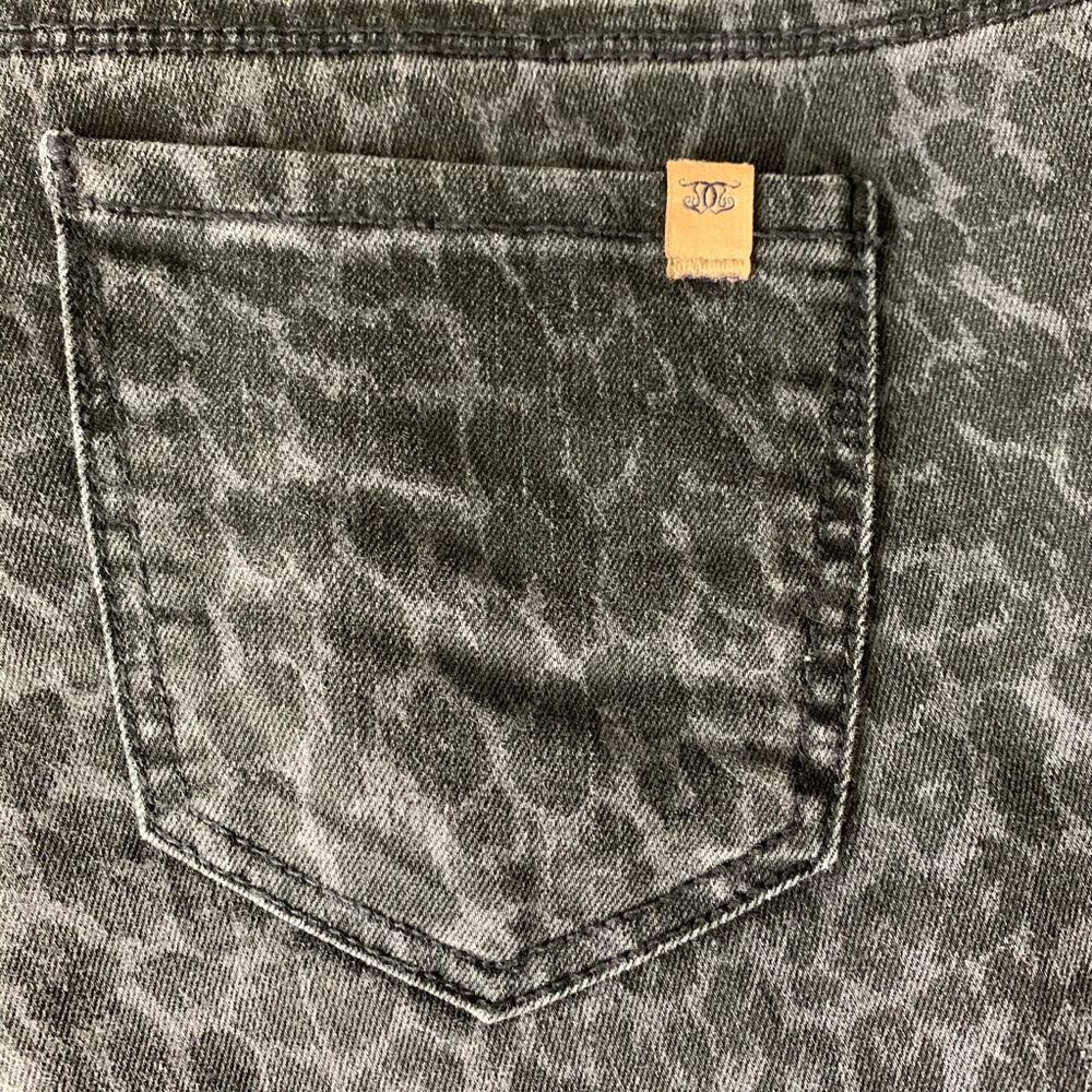 Divine Rights of Denim black leopard print jeans